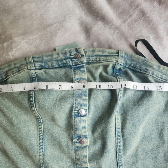 H&M denim bandeau/strapless top sz L BNWT - Picture 10 of 15